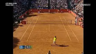 Federer forecourt play against Rafael Nadal in Rome 2006