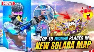 Top 8 BR-Rank hidden places in New Solara Map after ob49 update | br rank tips and tricks in solara