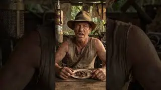 Indiana Jones eat fried crickets #shorts #asmr #cleopatraasmr #usa #usashorts #veo3