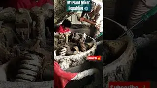 M1 Batching Plant Mixer  Repairing Work | Preventive Plant Mechanical Maintenance | Arms removing