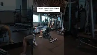 Triceps Extension Elevated Bench BB 