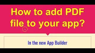 Add PDF to your App - 2 Options