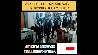 How to carry light weight tray and salver in restaurant  #shorts #viral #workshop #skills