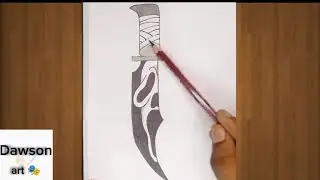 ghost knife drawing | ghostly knife drawing | tattoo drawing | ghost drawing | cool tattoo drawing |