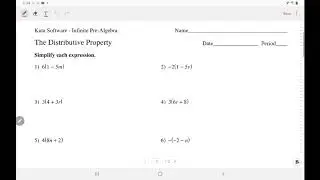 Kuta Software - Pre-Algebra: The Distributive Property | IngWan Steiner