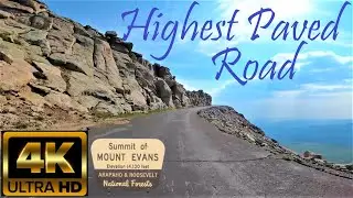 Riding up a Colorado 14er (Mt Blue Sky).  Relaxing POV 4K motorcycle ride (with music).