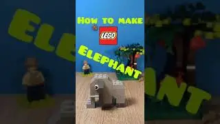 How to make Lego elephant in the Jungle 🐘🐘🌴🌴 (Tutorial)