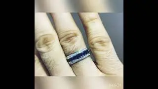 Men&rsquo;s Sterling Silver Customized Sapphire Wedding Ring 11-M-022-386