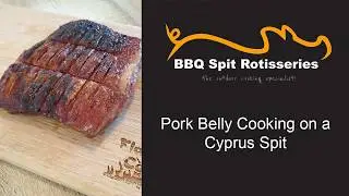 Pork Belly Cooking on a Cyprus Spit