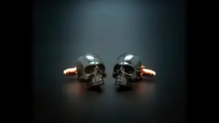 Goth Chic ebony cufflinks - Making