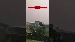 Large hail falling with severe storms in Syracuse2 #hurricane #epicweather #tornado