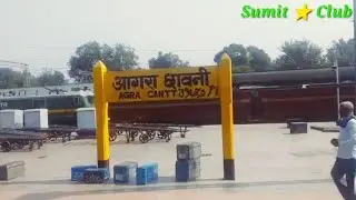 Agra cantt to Agra fort full journey with Taj mahal look in train
