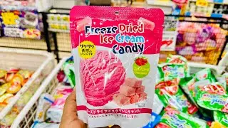 Eating only pink color food 😋 #food #viral #japanesesnacks #japan 