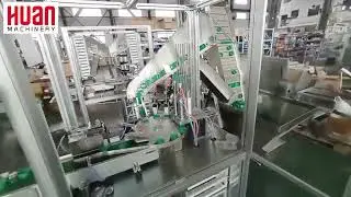 Plastic bottle cap wadding machine with glue