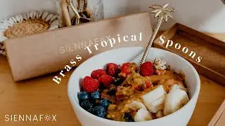 SiennaFox Brass Gold Tropical Spoons | Smoothie Bowls | Photography props | Amazon Finds