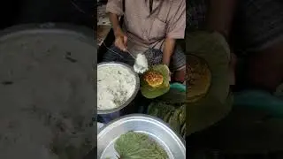 Kakinada Chitti Pesarattu Eating Challenge | Temple Street Upma 🤤| Old Man Helping Nature #shorts