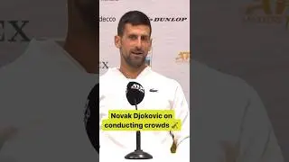 Novak Djokovic on conducting crowds 🎻 (🎥: ATP Media)