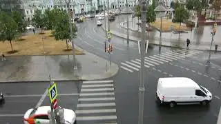 07.09.2022. Россия. Москва. Отель Custos. Виды на Белорусский вокзал и Тверскую Заставу из окна