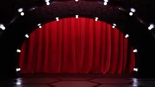 3D Abstract Green Screen Red Carpet Award Curtain Backdrop Stage Lights Hallway Grand Opening Free