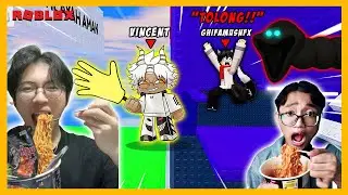 VINCENT VS MUMUS !! DI TOWER CACING HARAM YANG KENA SLAP HARUS MAKAN MIE PEDAS !! - ROBLOX INDONESIA