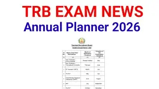 TRB EXAM NEWS/TRB Annual Planner 2026 Released/TRB