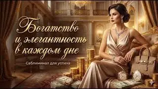 ✨ САБЛИМИНАЛ: «БОГАТСТВО И ЭЛЕГАНТНОСТЬ В КАЖДОМ ДНЕ» ✨ Позитивные аффирмации 