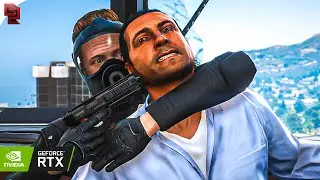 GTA V: 'Three's Company' Mission RTX&trade; 3090 Gameplay [4k] Max Settings - QuantV Graphics MOD