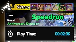 How to Speedrun/Farm Cakes Fast Act 9 Anniversary Dungeon (~2 Minutes) || Anime Vanguards