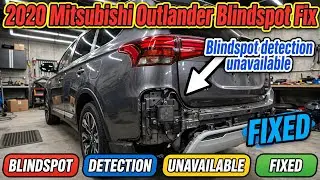 2020 Mitsubishi Outlander Blindspot detection unavailable, Blindspot temporary unavailable Fix
