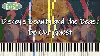 Disney's Beauty and the Beast - Be Our Guest | EASY Piano Tutorial