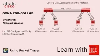 CCNA 200-301 Lab | Chapter 2 Network Access | Lab 019 Configure and Verify L2 EtherChannel LACP