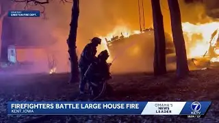 Creston Fire Dept. shares video of large house fire in Kent, Iowa