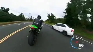 Crazy chase on zx10r