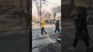 Hero LA firefighter faces off with suspected looter