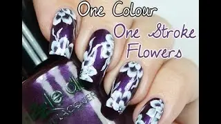 One Colour One Stroke Floral Nail Art Tutorial | Lucy's Stash
