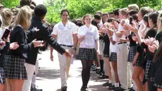 Bridge House School Matrics' last day - traditional ringing out of the Matrics