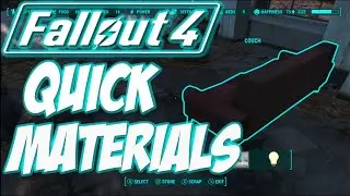 Fallout 4: How to get QUICK Materials for Building!