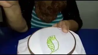 ♥Folha de ponto corrente pra iniciante ateliê da Célia -free hand embroidery♥ embroidered