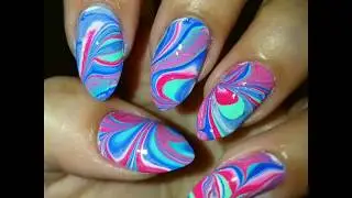 Watermarble Nail Design