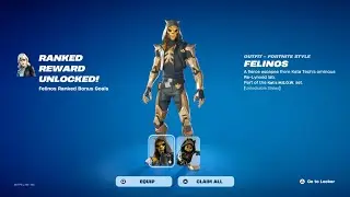 Felinos Ranked Fortnite Skin Showcase! (Unlocking And Gameplay)