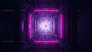 Fast Moving Tunnel, Sci-Fi, Uhd, 60fps, Light, Neon Background - 4K TikTok Trend Motion Background