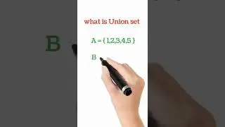 Operation on set // union of two sets class 9 //union set //#shorts  #ytshortsvideo