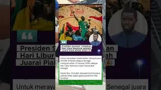 presiden Senegal Tetapkan libur nasional setelah Juarai Piala Afrika #senegal #shorts