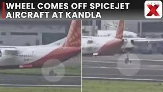 Scary Moment: SpiceJet Wheel Detaches at Kandla Airport | Viral Video | NewsX