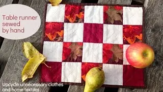 How to turn fabric scraps into an attractive table runner to protect your furniture #tutorial #howto