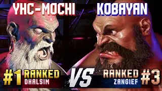 SF6 ▰ YHC-MOCHI (#1 Ranked Dhalsim) vs KOBAYAN (#3 Ranked Zangief) ▰ High Level Gameplay