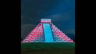 Light show at El Castillo in Chichen Itza