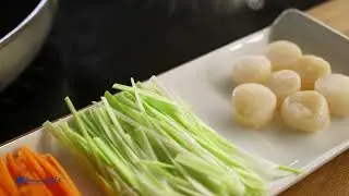 ARGENTIN SCALLOPS sauted with VEGETABLES ENG HIGHT