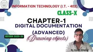 Drawing Objects Digital Document Grouping Objects, & Position of text in image #cbse #session202526