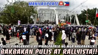PINAGBABATO AT PINAGSUSUNOG NG RALLYISTA ANG MGA PULIS SA AYALA!!SPECIAL COVERAGE🚨